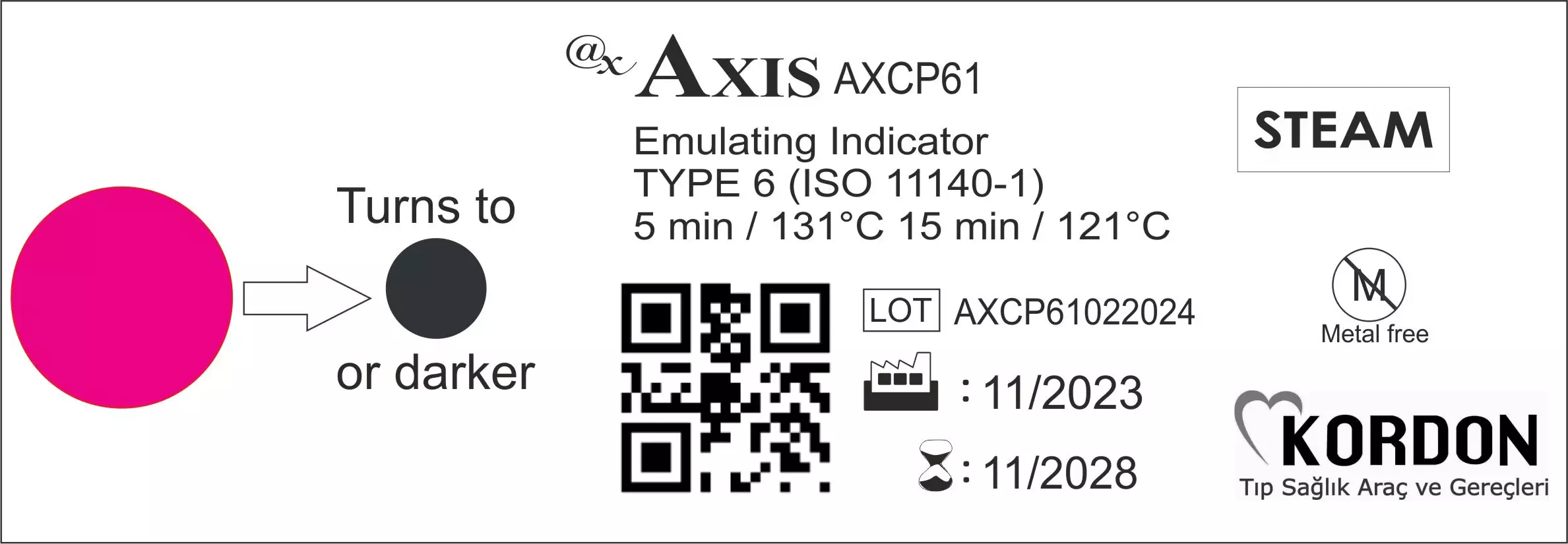 AXCP61- Steam Emulating Indicators, 5 min